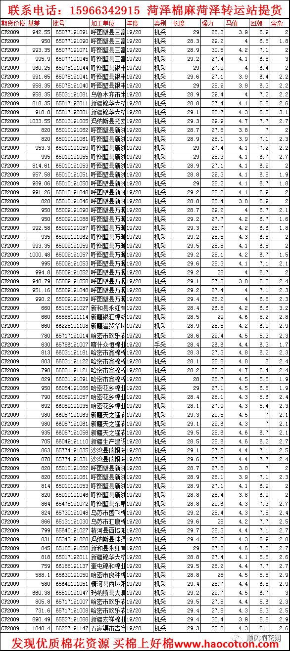 今日全国最新皮棉价格