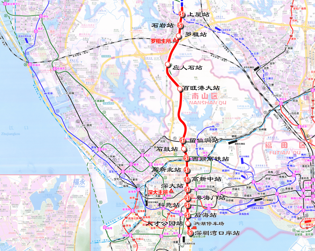 最新深圳地铁运行图