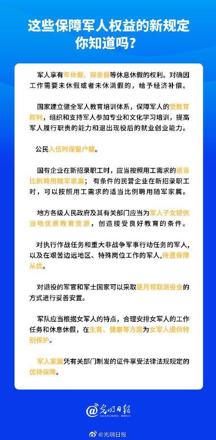 军人保障法最新通知